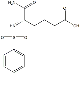 [S,(-)]-5-Carbamoyl-5-(p-tolylsulfonylamino)valeric acid,,结构式