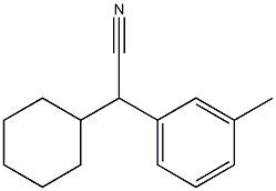 シクロヘキシル(3-メチルフェニル)アセトニトリル 化学構造式
