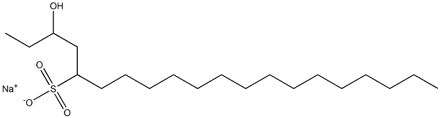 3-Hydroxyicosane-5-sulfonic acid sodium salt Struktur