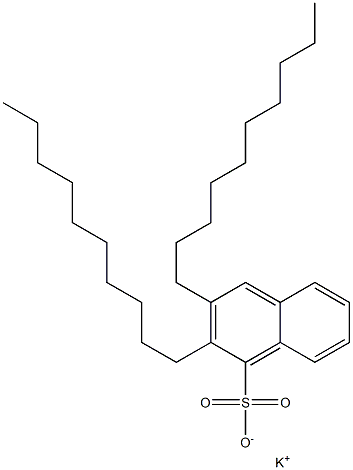 2,3-Didecyl-1-naphthalenesulfonic acid potassium salt Structure