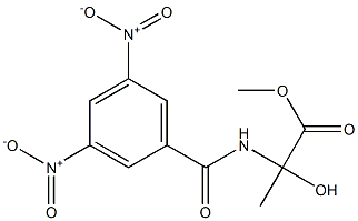 2-[(3,5-ジニトロベンゾイル)アミノ]-2-ヒドロキシプロパン酸メチル 化学構造式