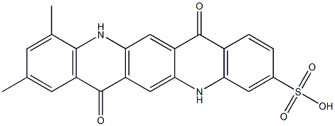 5,7,12,14-Tetrahydro-9,11-dimethyl-7,14-dioxoquino[2,3-b]acridine-3-sulfonic acid,,结构式