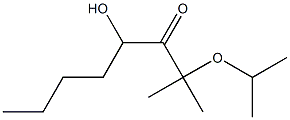 2-イソプロポキシ-4-ヒドロキシ-2-メチル-3-オクタノン 化学構造式