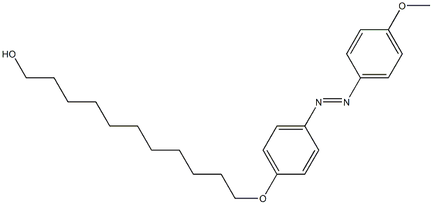 4-[4-(11-ヒドロキシウンデシルオキシ)フェニルアゾ]アニソール 化学構造式