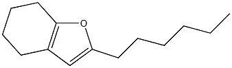 4,5,6,7-Tetrahydro-2-hexylbenzofuran Structure