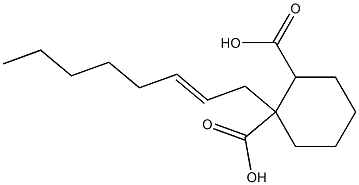 Cyclohexane-1,2-dicarboxylic acid hydrogen 1-(2-octenyl) ester Structure