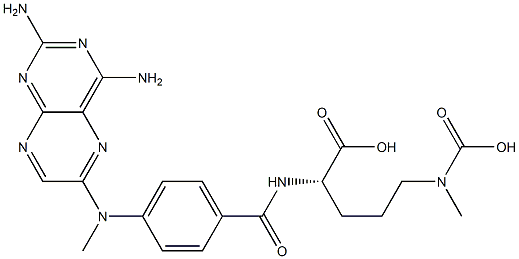 (S)-5-Carboxymethylamino-2-[4-[N-(2,4-diaminopteridin-6-yl)-N-methylamino]benzoylamino]valeric acid Struktur