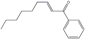 1-フェニル-2-ノネン-1-オン 化学構造式