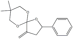 2-Phenyl-4-methylene-8,8-dimethyl-1,6,10-trioxaspiro[4.5]decane Struktur