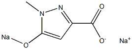 1-Methyl-5-sodiooxy-1H-pyrazole-3-carboxylic acid sodium salt Structure