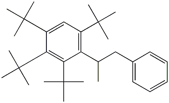 2-(2,3,4,6-Tetra-tert-butylphenyl)-1-phenylpropane Structure