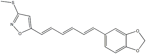 5-[(1E,3E,5E)-6-[3,4-Methylenedioxyphenyl]-1,3,5-hexatrienyl]-3-(methylthio)isoxazole|