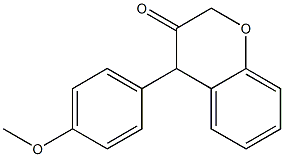 4-(4-メトキシフェニル)-2H-1-ベンゾピラン-3(4H)-オン 化学構造式