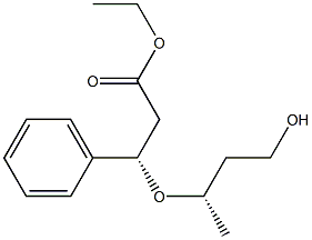 (S)-3-Phenyl-3-[(S)-1-methyl-3-hydroxypropoxy]propionic acid ethyl ester 结构式