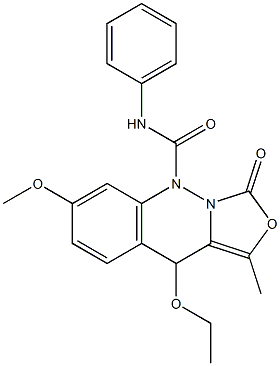 3-Methyl-4-ethoxy-7-methoxy-9-phenylcarbamoyl-4,9-dihydro-9,9a-diaza-1H-naphtho[2,3-c]furan-1-one