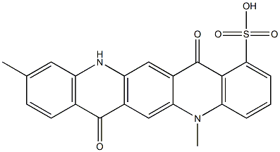 5,7,12,14-Tetrahydro-5,10-dimethyl-7,14-dioxoquino[2,3-b]acridine-1-sulfonic acid,,结构式