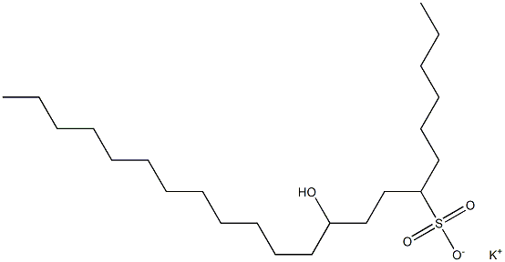 10-Hydroxydocosane-7-sulfonic acid potassium salt Struktur