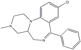 1,2,3,4,4a,5-Hexahydro-9-chloro-3-methyl-7-phenylpyrazino[1,2-a][1,4]benzodiazepine