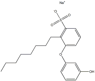 3'-Hydroxy-2-octyl[oxybisbenzene]-3-sulfonic acid sodium salt Struktur
