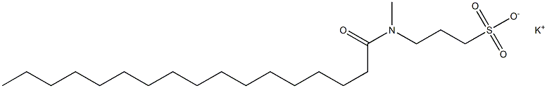 3-(N-Heptadecanoyl-N-methylamino)-1-propanesulfonic acid potassium salt Structure