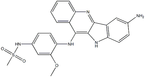 N-[3-Methoxy-4-[[7-amino-10H-indolo[3,2-b]quinolin-11-yl]amino]phenyl]methanesulfonamide Structure