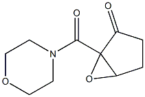 2,3-エポキシ-2-(モルホリノカルボニル)シクロペンタン-1-オン 化学構造式