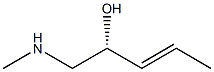 (1R,2E)-1-メチルアミノメチル-2-ブテン-1-オール 化学構造式