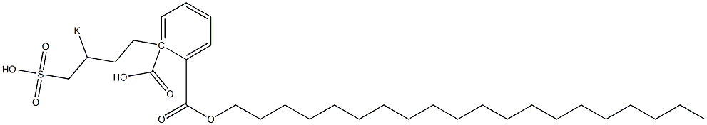 Phthalic acid 1-icosyl 2-(3-potassiosulfobutyl) ester Struktur