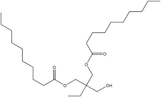 Didecanoic acid 2-ethyl-2-(hydroxymethyl)-1,3-propanediyl ester Structure