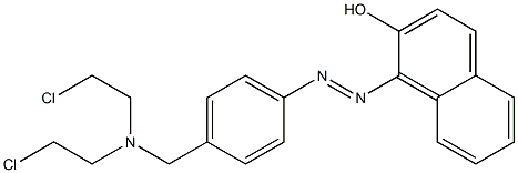 1-[p-[Bis(2-chloroethyl)aminomethyl]phenyl]azo-2-naphthol Structure
