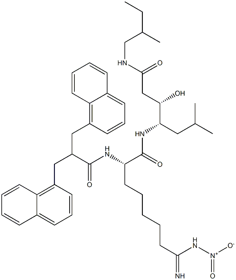 (3S,4S)-4-[(S)-2-[2,2-Bis(1-naphthalenylmethyl)-1-oxoethylamino]-7-[imino(nitroamino)methyl]heptanoylamino]-3-hydroxy-6-methyl-N-(2-methylbutyl)heptanamide|