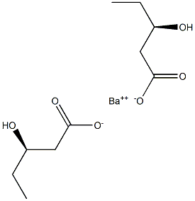 Bis[[R,(-)]-3-hydroxyvaleric acid] barium salt 结构式