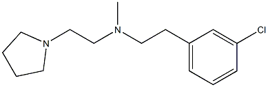 N-[2-(3-Chlorophenyl)ethyl]-N-methyl-2-(1-pyrrolidinyl)ethanamine,,结构式