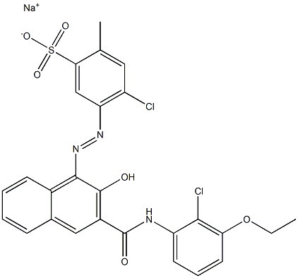 4-Chloro-2-methyl-5-[[3-[[(2-chloro-3-ethoxyphenyl)amino]carbonyl]-2-hydroxy-1-naphtyl]azo]benzenesulfonic acid sodium salt