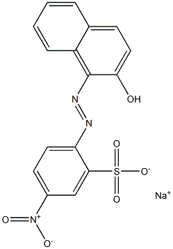 2-[(2-ヒドロキシ-1-ナフタレニル)アゾ]-5-ニトロベンゼンスルホン酸ナトリウム 化学構造式