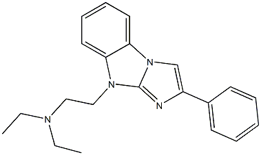 9-[2-(Diethylamino)ethyl]-2-phenyl-9H-imidazo[1,2-a]benzimidazole,,结构式