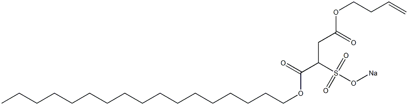 2-(Sodiosulfo)succinic acid 1-heptadecyl 4-(3-butenyl) ester Structure