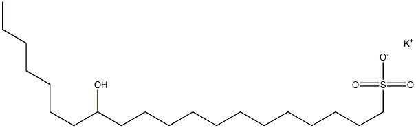13-ヒドロキシイコサン-1-スルホン酸カリウム 化学構造式