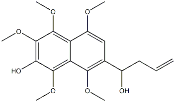 1,3,4,5,8-Pentamethoxy-7-(1-hydroxy-3-butenyl)naphthalen-2-ol