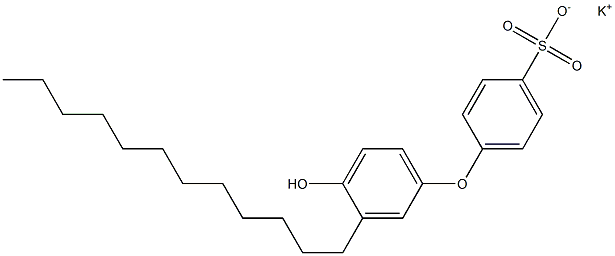 4'-Hydroxy-3'-dodecyl[oxybisbenzene]-4-sulfonic acid potassium salt Struktur