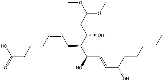 (5Z,8S,9R,10E,12S)-9,12-Dihydroxy-8-[(1S)-1-hydroxy-3,3-dimethoxypropyl]-5,10-heptadecadienoic acid|