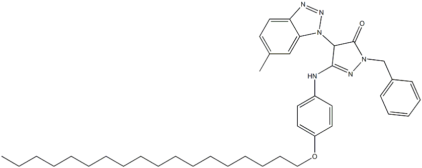 1-Benzyl-4-(6-methyl-1H-benzotriazol-1-yl)-3-(4-octadecyloxyanilino)-5(4H)-pyrazolone|