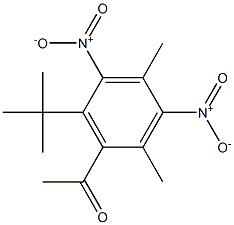 1-tert-Butyl-6-acetyl-3,5-dimethyl-2,4-dinitrobenzene Struktur