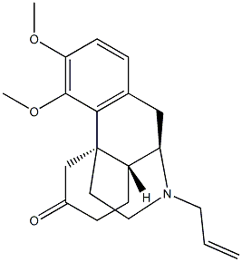 17-アリル-3,4-ジメトキシモルフィナン-6-オン 化学構造式