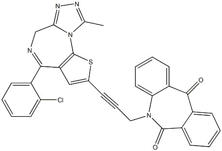 4-(2-Chlorophenyl)-9-methyl-2-[3-[(6,11-dihydro-6,11-dioxo-5H-dibenz[b,e]azepin)-5-yl]-1-propynyl]-6H-thieno[3,2-f][1,2,4]triazolo[4,3-a][1,4]diazepine