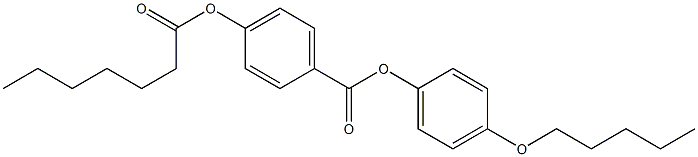 p-Heptanoyloxybenzoic acid p-(pentyloxy)phenyl ester 结构式