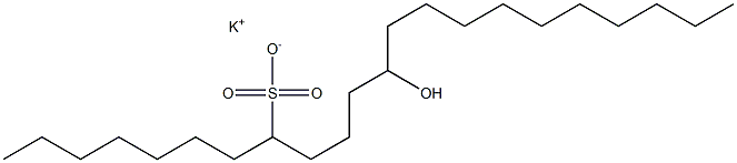 12-ヒドロキシドコサン-8-スルホン酸カリウム 化学構造式