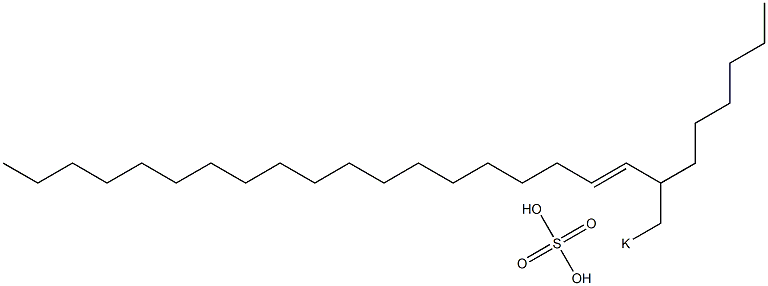 硫酸2-ヘキシル-3-ヘニコセニル=カリウム 化学構造式