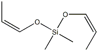 ジメチルビス[(Z)-1-プロペニルオキシ]シラン 化学構造式