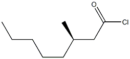 [R,(-)]-3-メチルオクタノイルクロリド 化学構造式